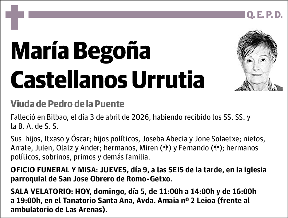 María Begoña Castellanos Urrutia