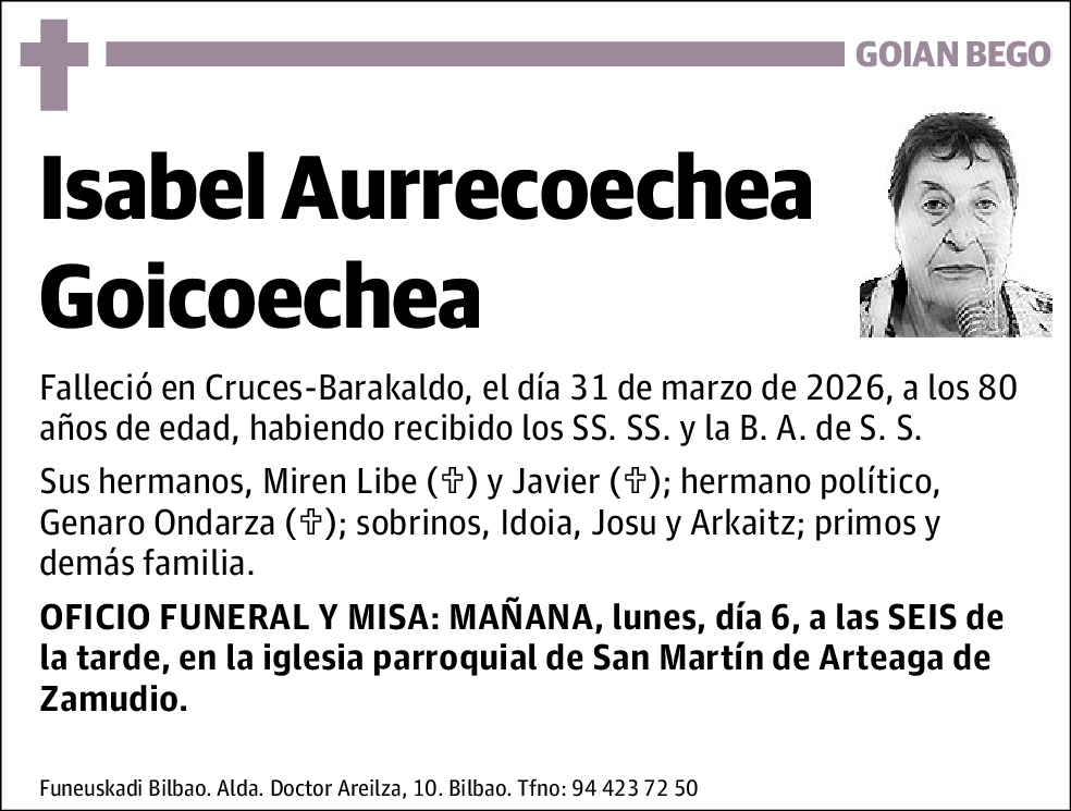 Isabel Aurrecoechea Goicoeche