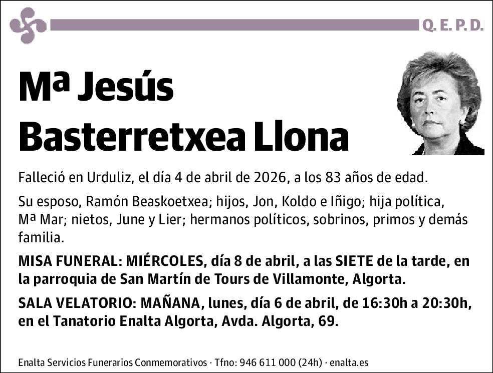 Mª Jesús Basterretxea Llona