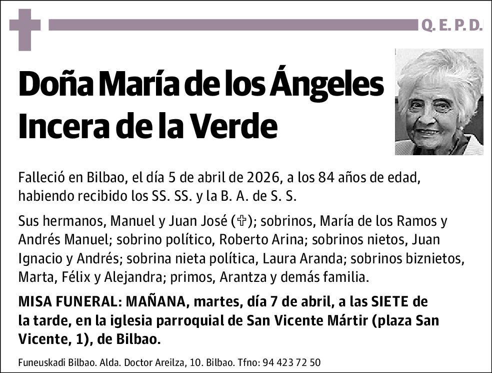 María de los Ángeles Incera Verde