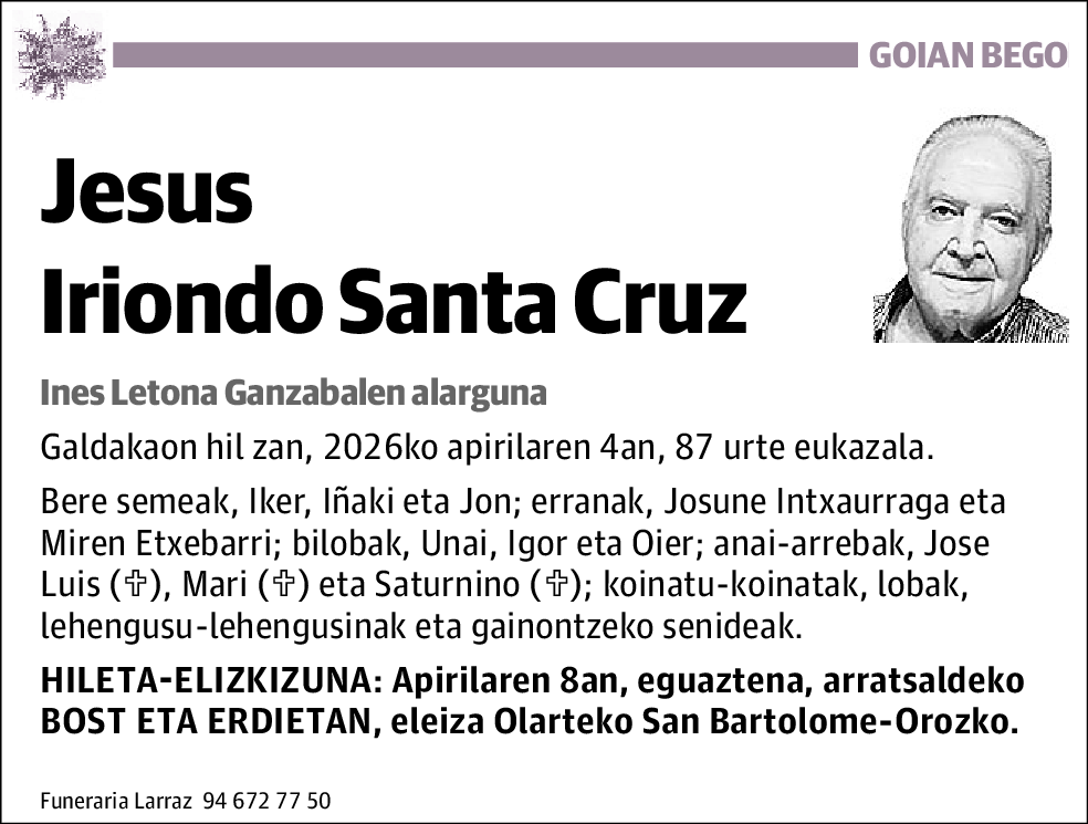 Jesus Iriondo Santa Cruz