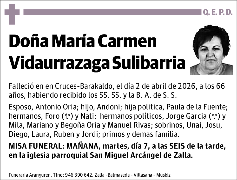 María Carmen Vidaurrazaga Sulibarria