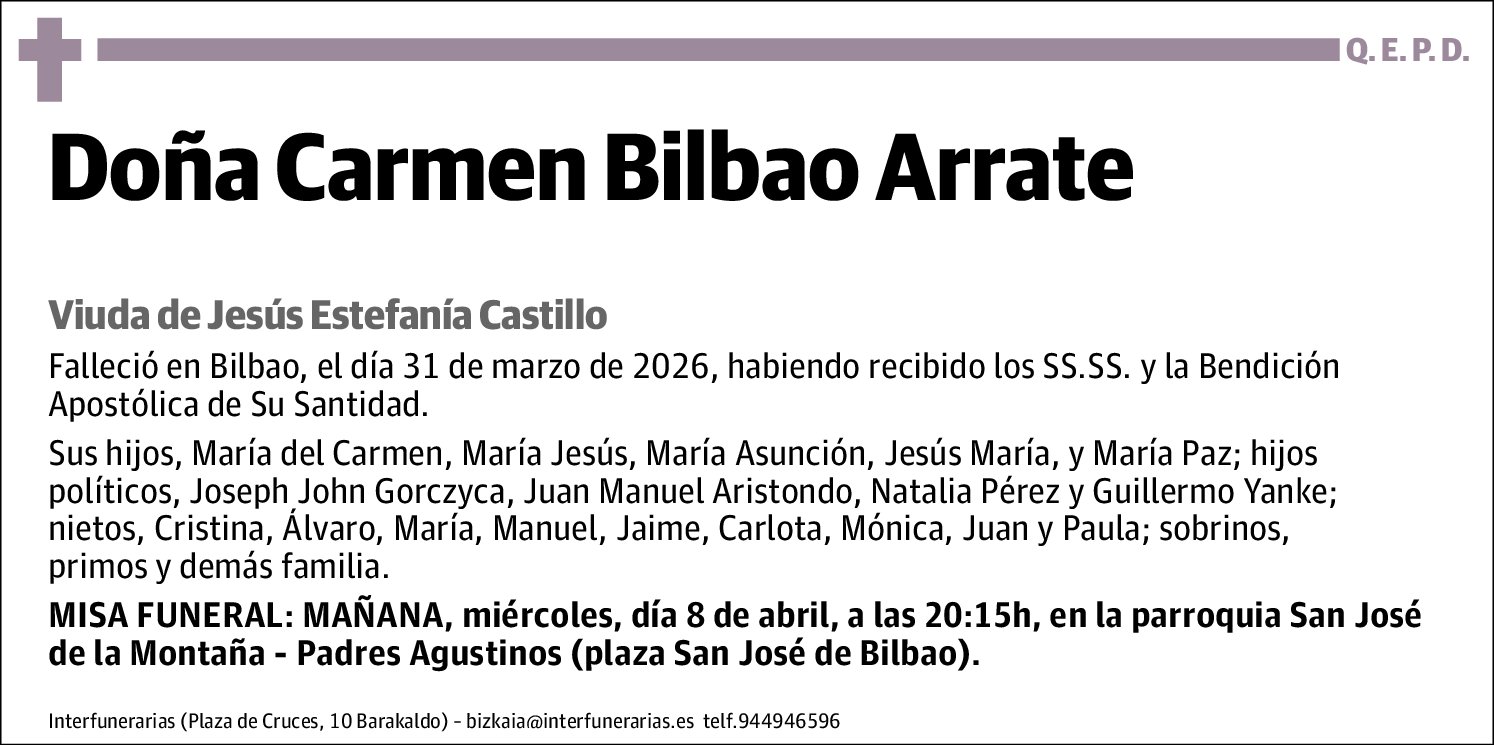 Carmen Bilbao Arrate