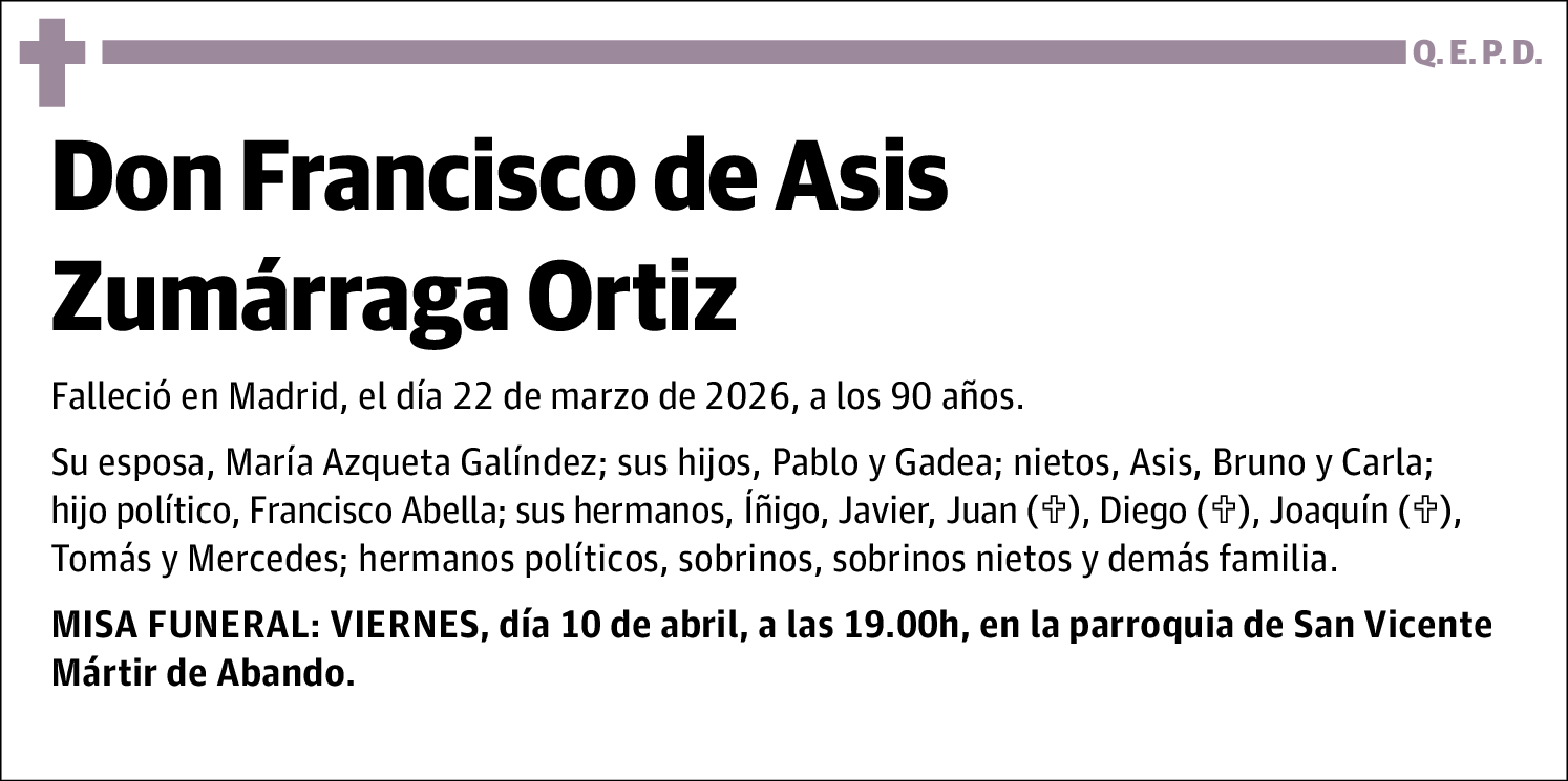 Francisco de Asis Zumárraga Ortiz