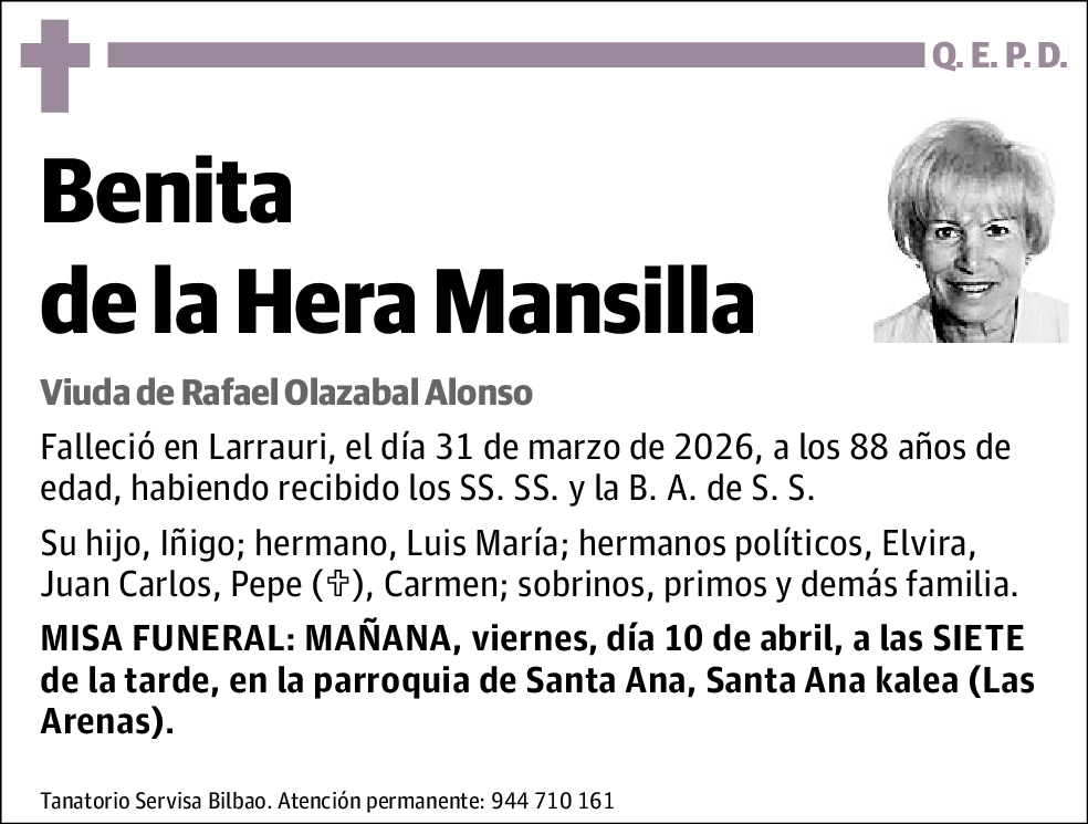 Benita De La Hera Mansilla