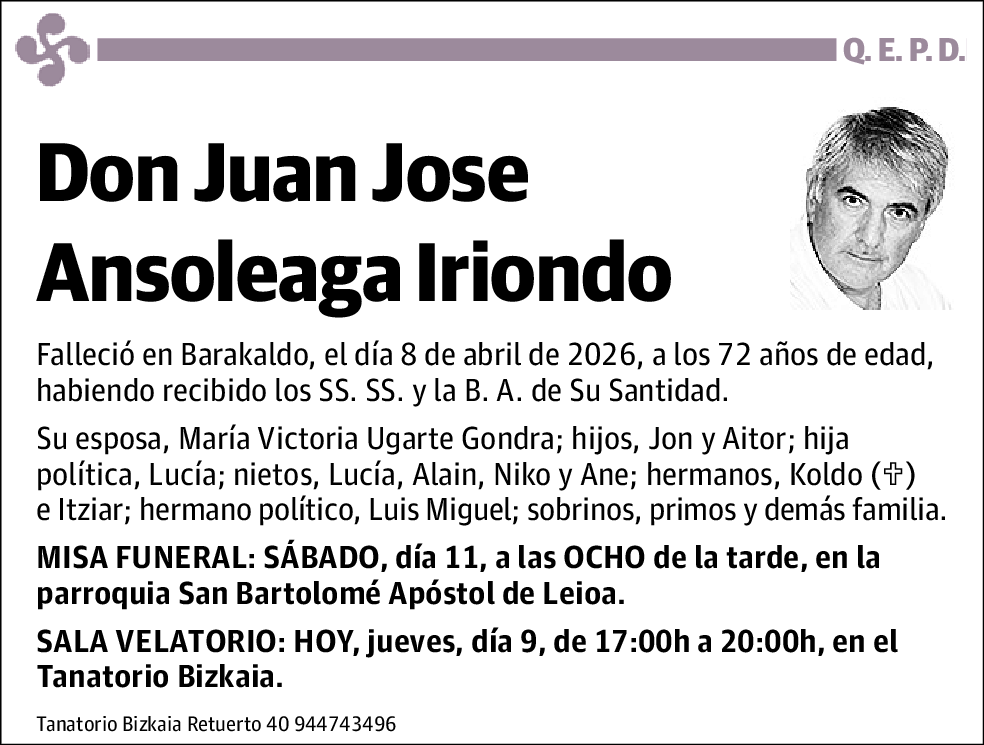 Juan Jose Ansoleaga Iriondo
