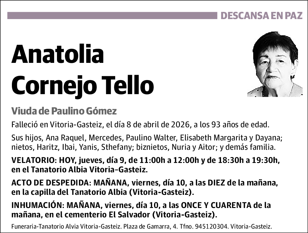 Anatolia Cornejo Tello