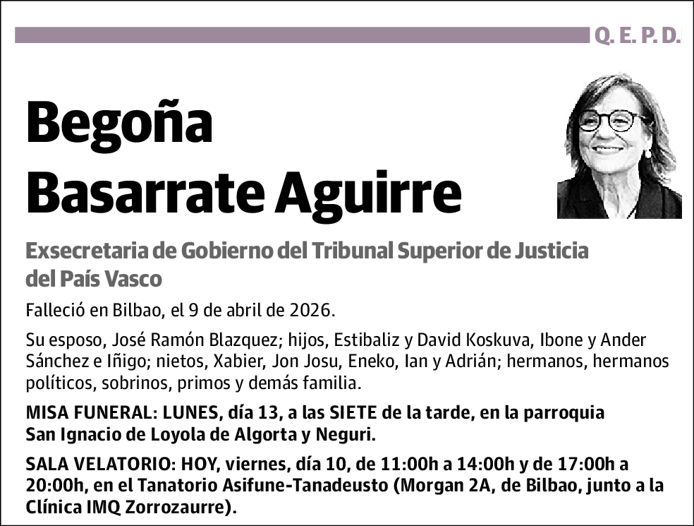 Begoña Basarrate Aguirre