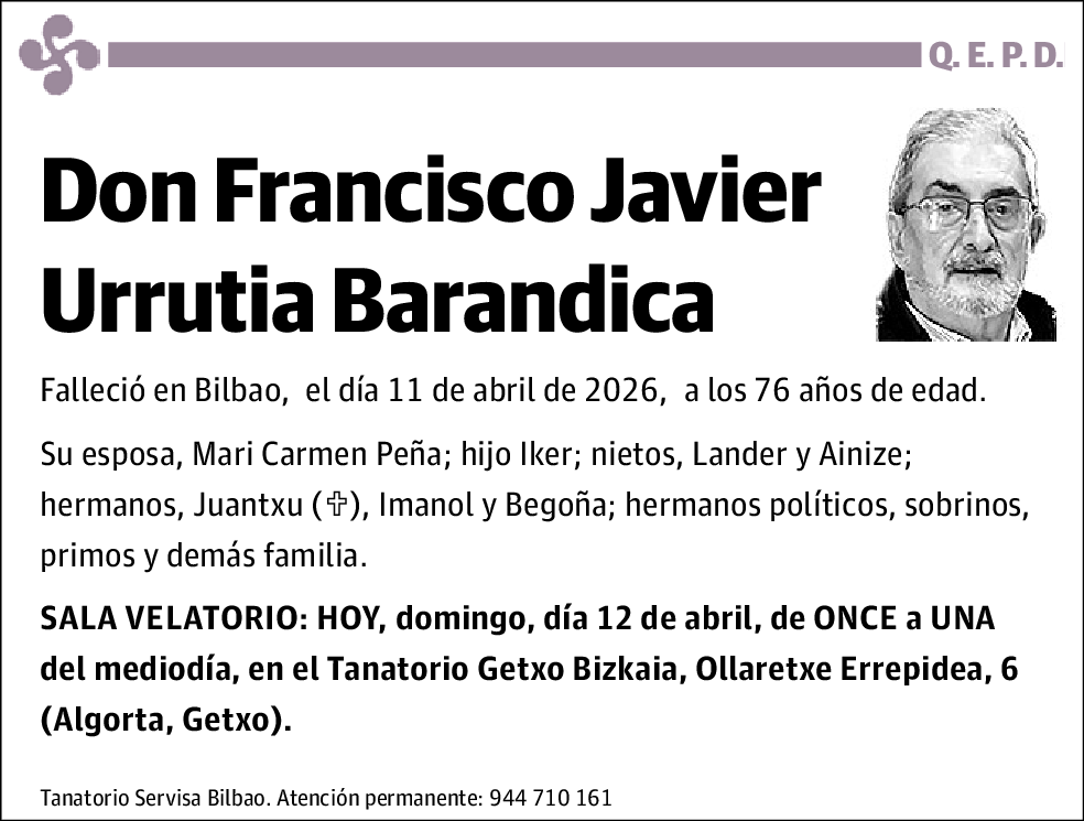 Francisco Javier Urrutia Barandica