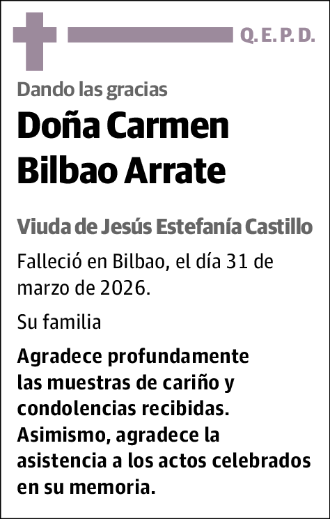 Carmen Bilbao Arrate