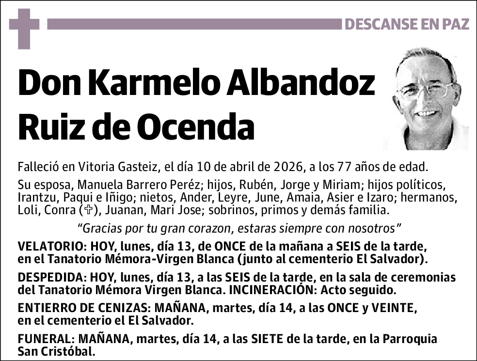 Karmelo Albandoz Ruiz de Ocenda