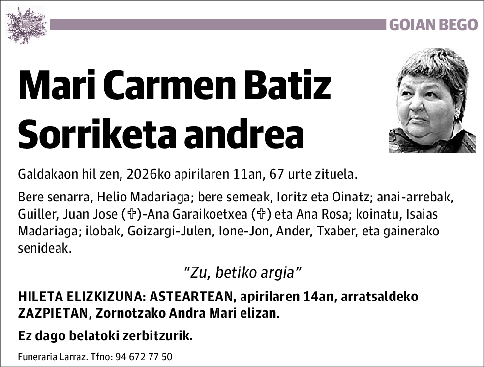 Mari Carmen Batiz Sorriketa