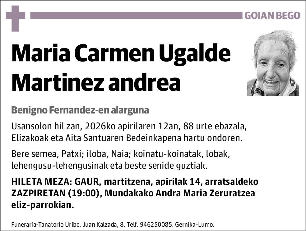 María Carmen Ugalde Martínez