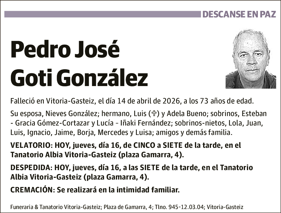 Pedro José Goti González