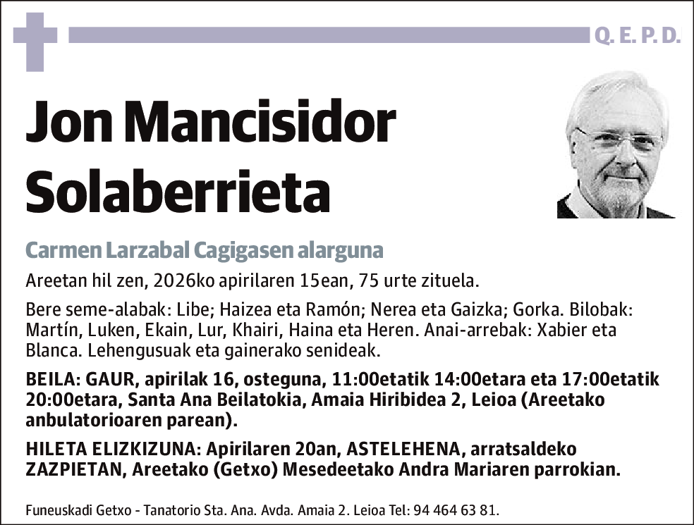 Jon Joseba Mancisidor Solaberrieta