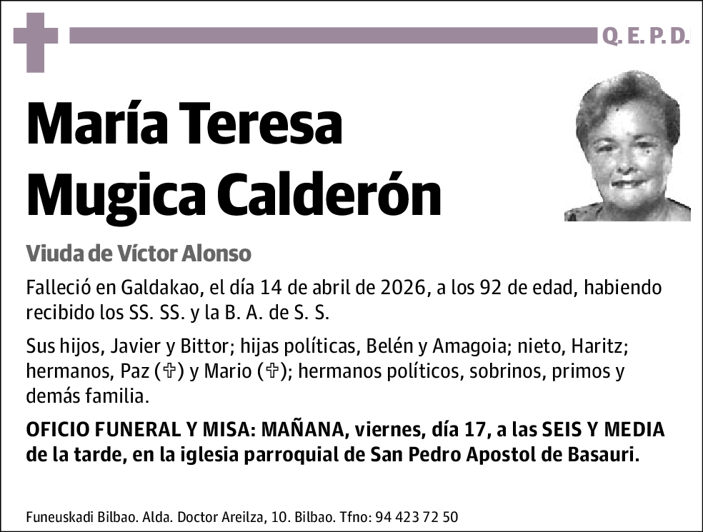 María Teresa Mugica Calderón