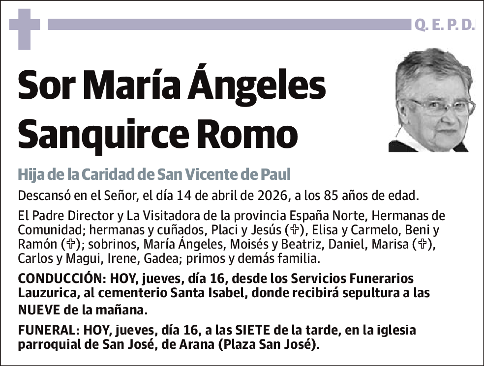 María Ángeles Sanquirce Romo