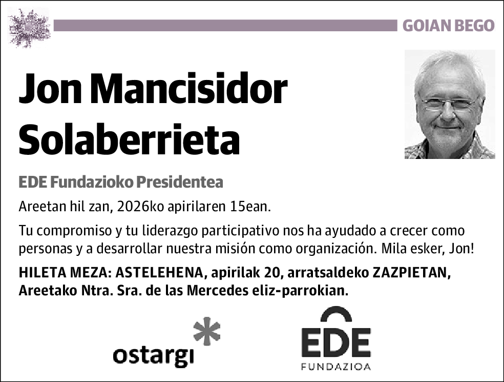 Jon Mancisidor Solaberrieta