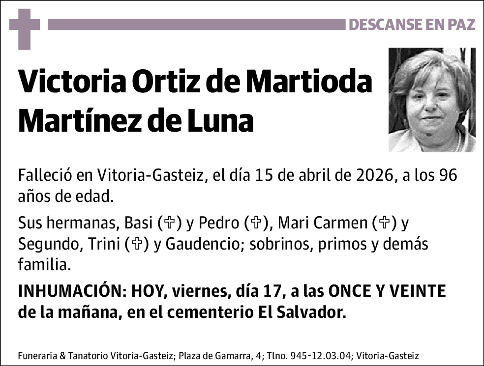 Victoria Ortiz De Martioda Martínez De Luna