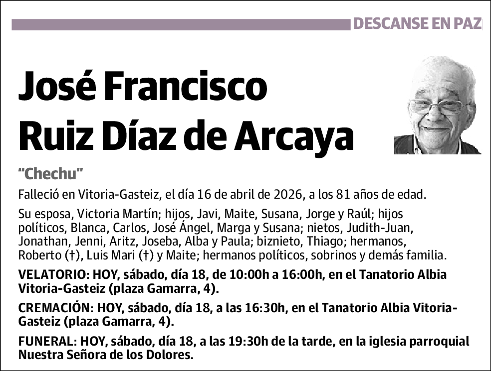 José Francisco Ruiz Díaz de Arcaya