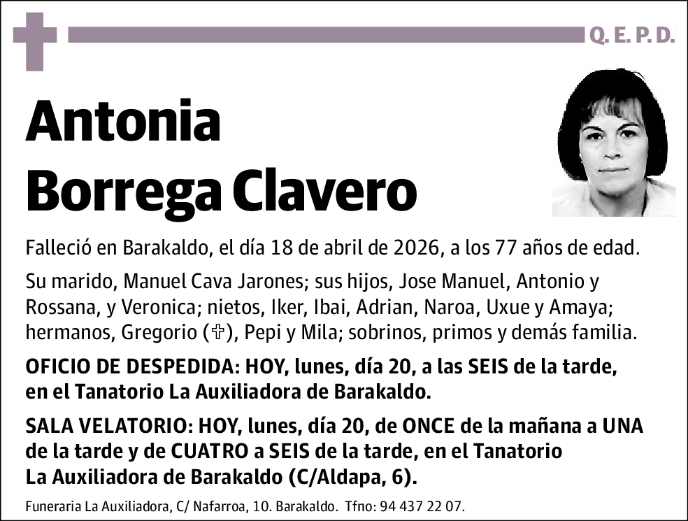 Antonia Borrega Clavero