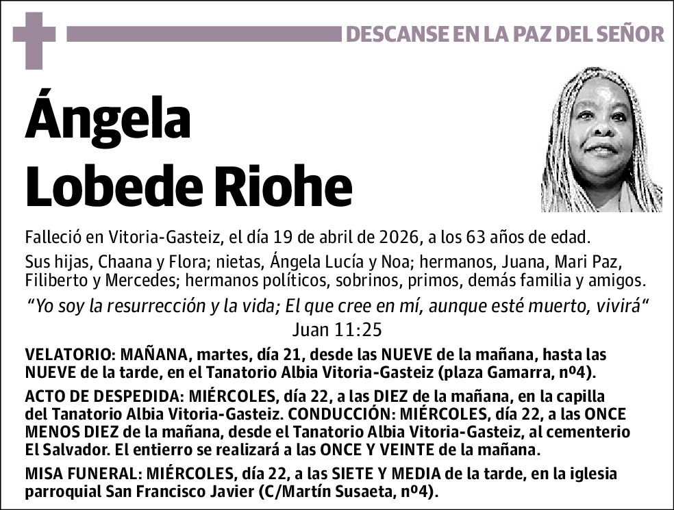 Ángela Lobede Riohe
