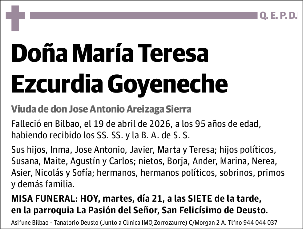 Maria Teresa Ezcurdia Goyeneche