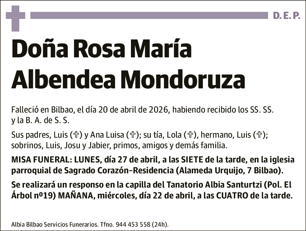 Rosa Maria Albendea Mondoruza
