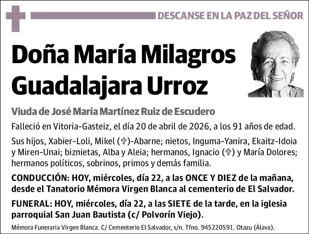 María Milagros Guadalajara Urroz