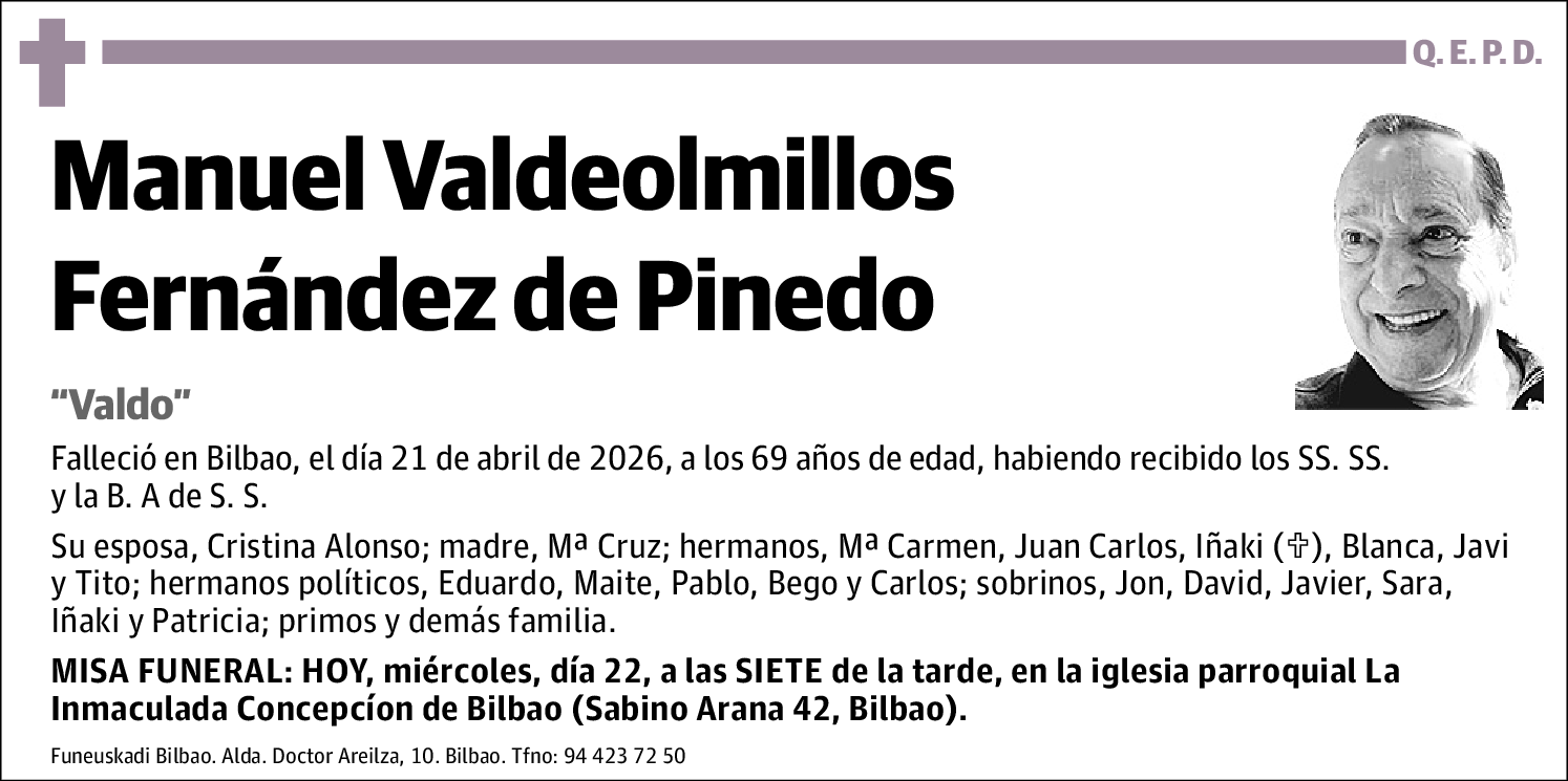 Manuel Valdeomillos Fernández De Pinedo