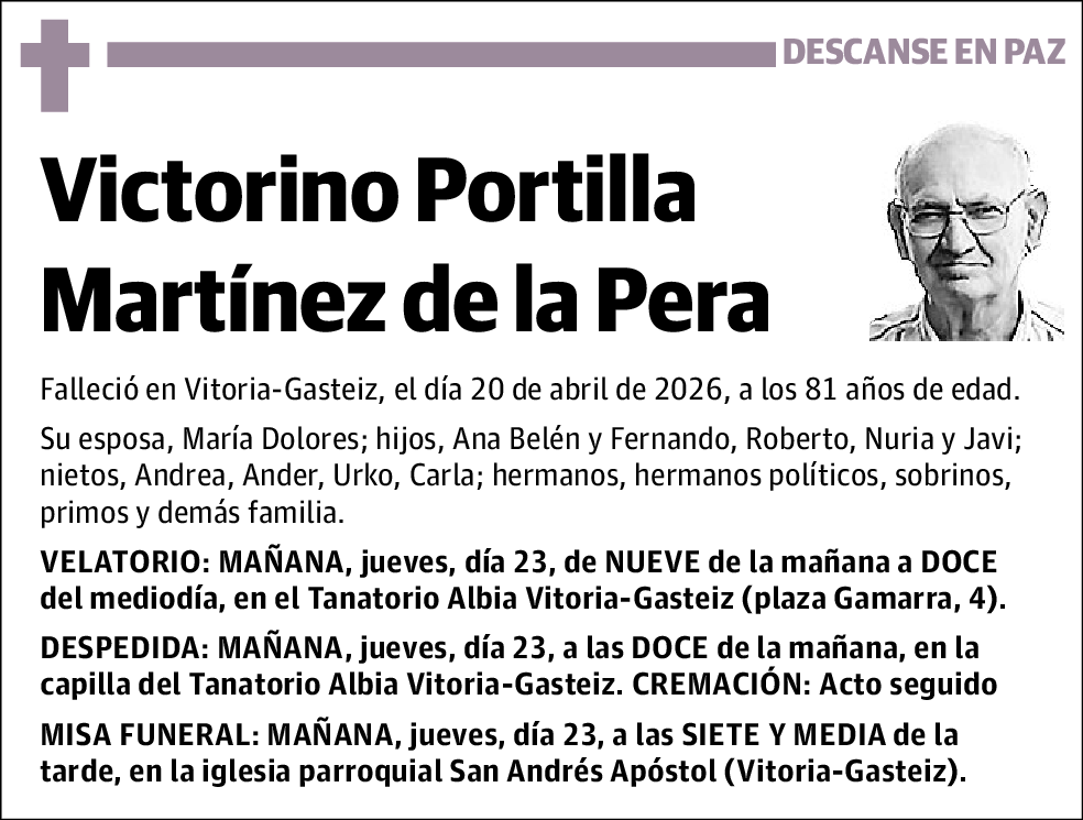 Victorino Portilla Martínez de la Pera