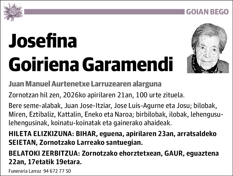 Josefina Goiriena Garamendi