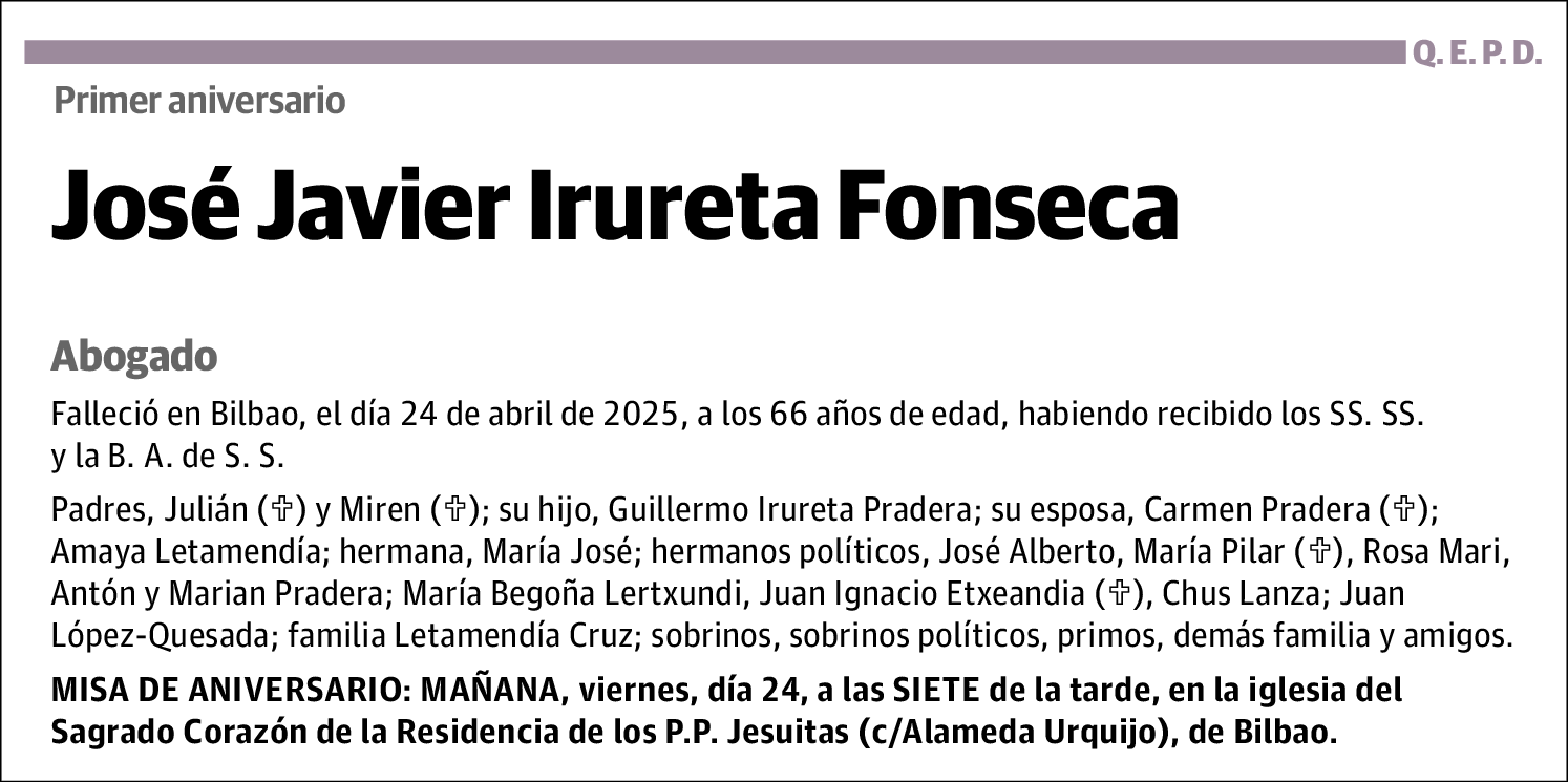 Jose Javier Irureta Fonseca