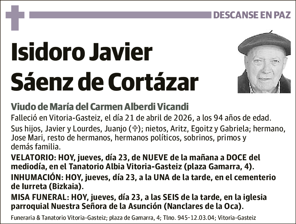 Isidoro Javier Sáenz de Cortázar