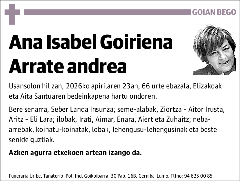 Ana Isabel Goiriena Arrate