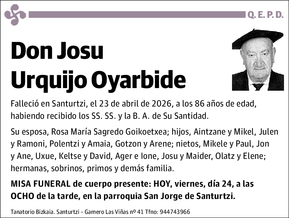 Josu Urquijo Oyarbide
