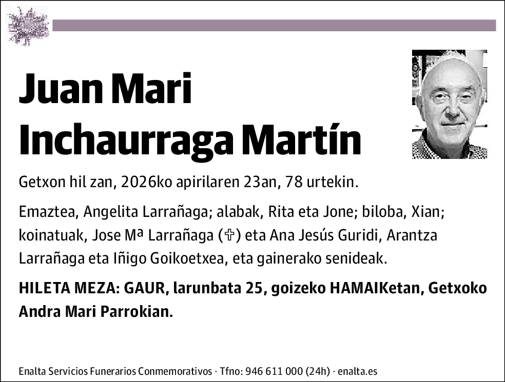 Juan Mari Inchaurraga Martín