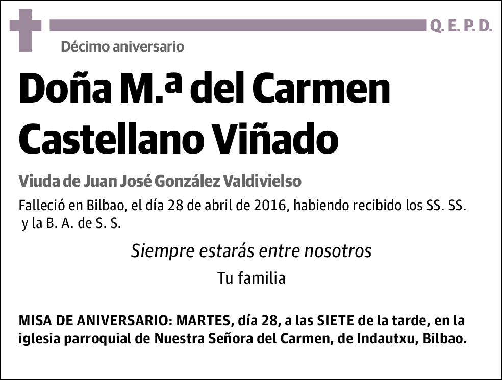 M.ª del Carmen Castellano Viñado