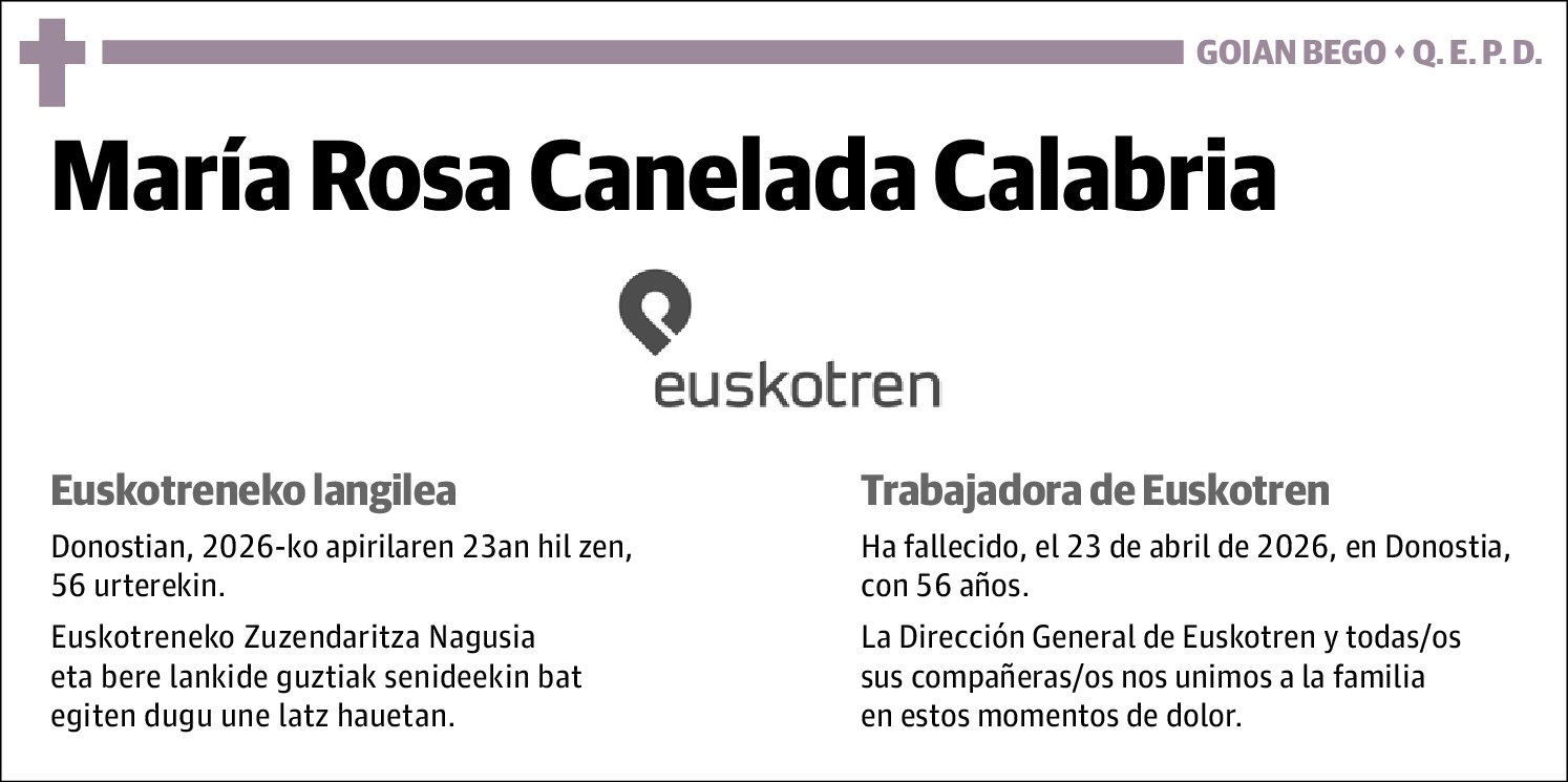 Mª Rosa Canelada Calabria