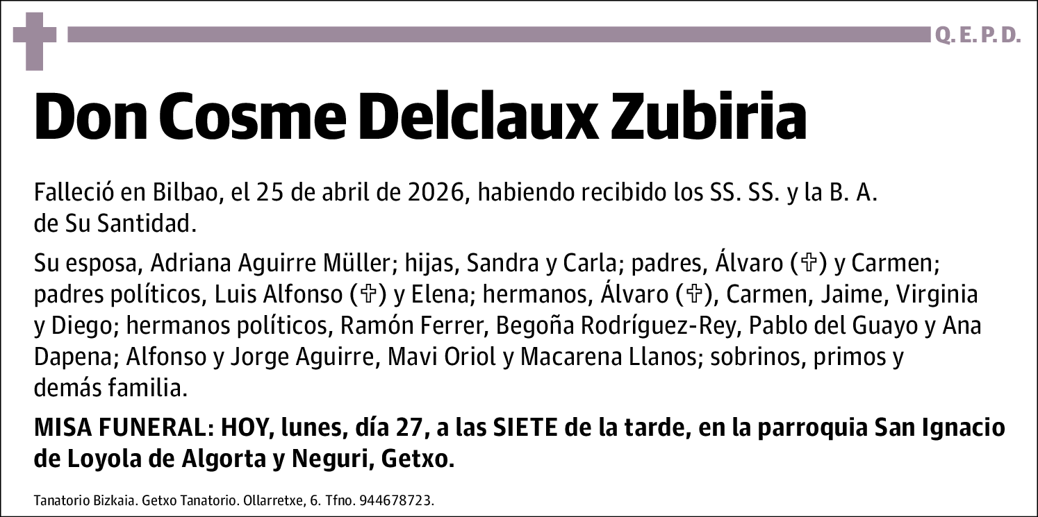 Cosme Delclaux Zubiria