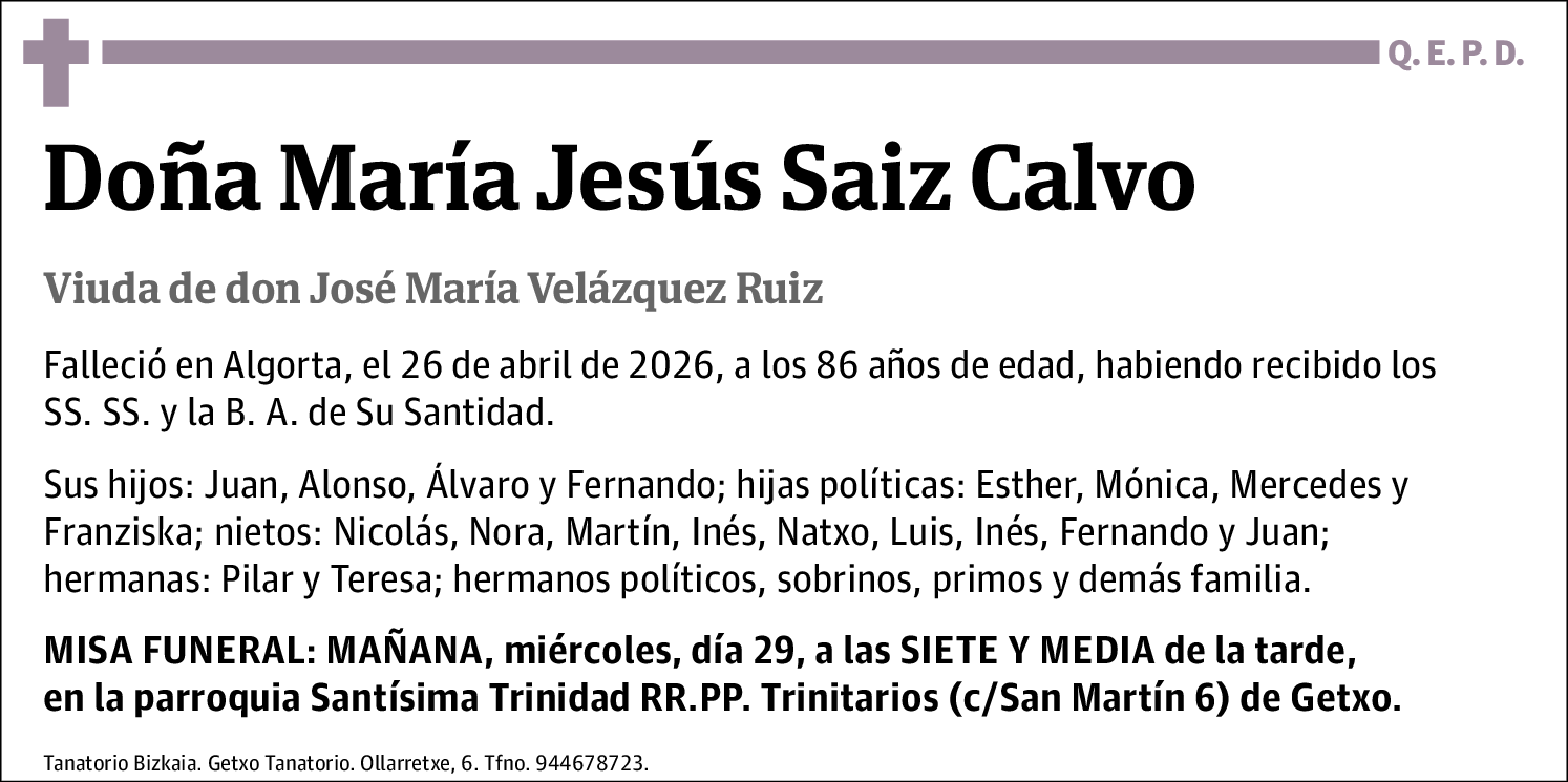 María Jesús Saiz Calvo
