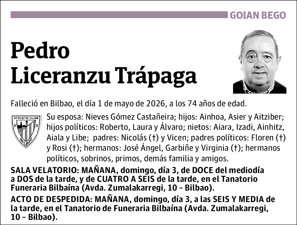 Pedro Liceranzu Trápaga