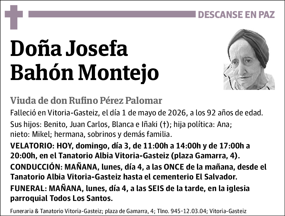 Josefa Bahón Montejo