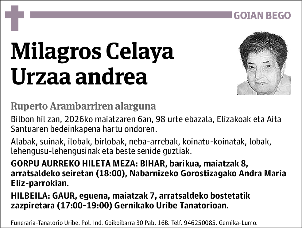 Milagros Celaya Urzaa