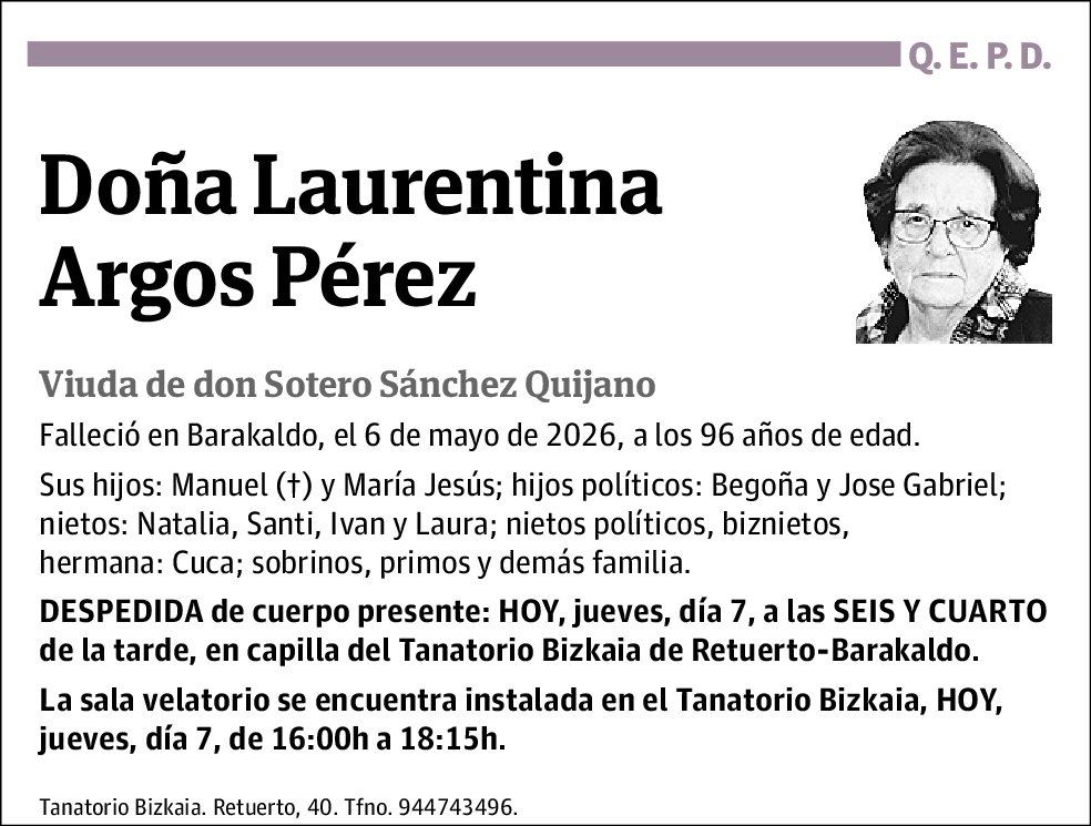 Laurentina Argos Pérez