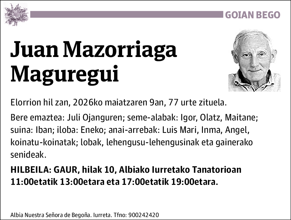 Juan Mazorriaga Maguregui