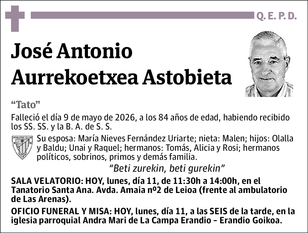 Jose Antonio Aurrecoechea Astobieta