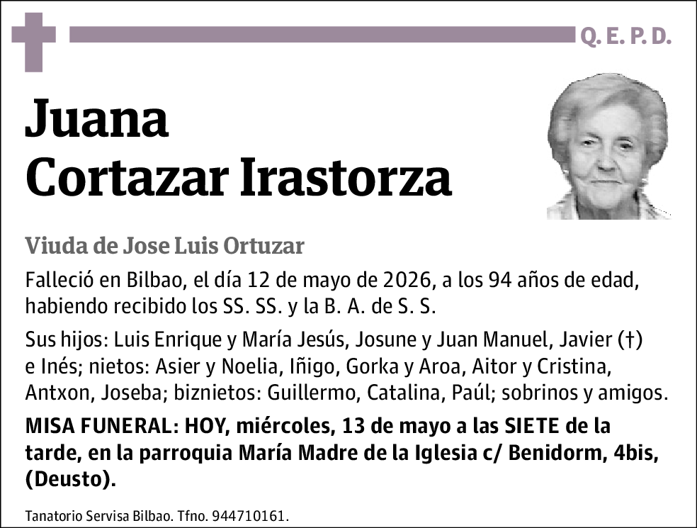 Juana Cortazar Irastorza