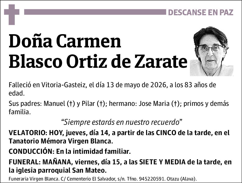 Carmen Blasco Ortiz De Zarate