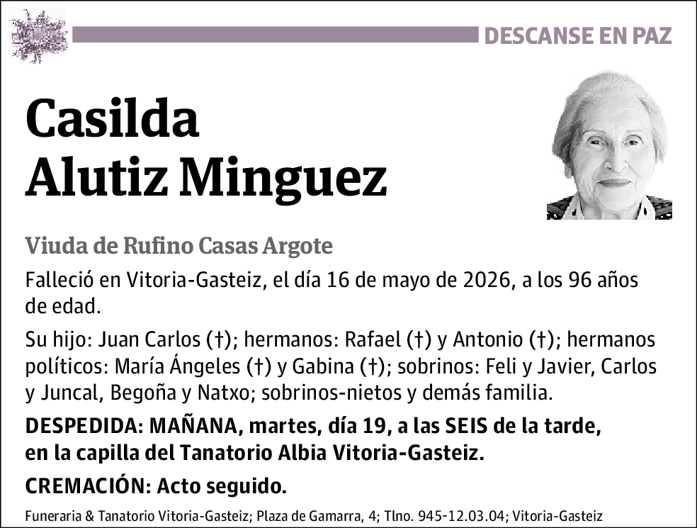 Casilda Alutiz Minguez